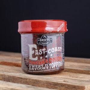 Bacon- & løk-topping i East-Coast-style 120 ml.